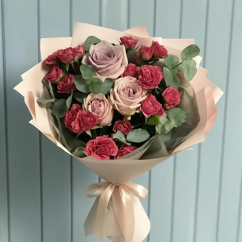Букет цветов из: Гвоздики и Розы в Тюменцево