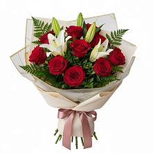 Букет цветов из:  Лилии и Розы в Тюменцево
