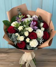 Букет цветов из:  Розы и Альстромерии #REPLACE_PRED# Тюменцево