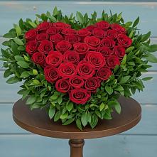 Цветочная композиция из Розы в виде сердца #REPLACE_PRED# Тюменцево