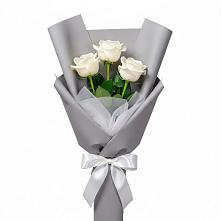 Букет 3 белые розы #REPLACE_PRED# Тюменцево