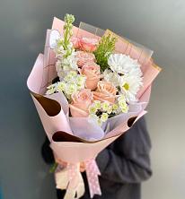 Букет цветов из:  Хризантемы и Розы в Тюменцево