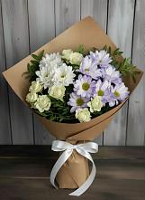 Букет цветов из:  Хризантемы и Розы в Тюменцево