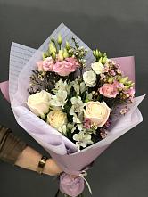 Букет цветов из:  Альстромерии, Розы и Лизиантусы #REPLACE_PRED# Тюменцево