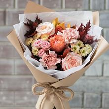 Букет цветов из:  Гвоздики, Хризантемы и Розы в Тюменцево