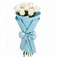 Букет 7 белых роз Проуд в Тюменцево