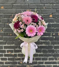 Букет цветов из:  Герберы и Хризантемы #REPLACE_PRED# Тюменцево