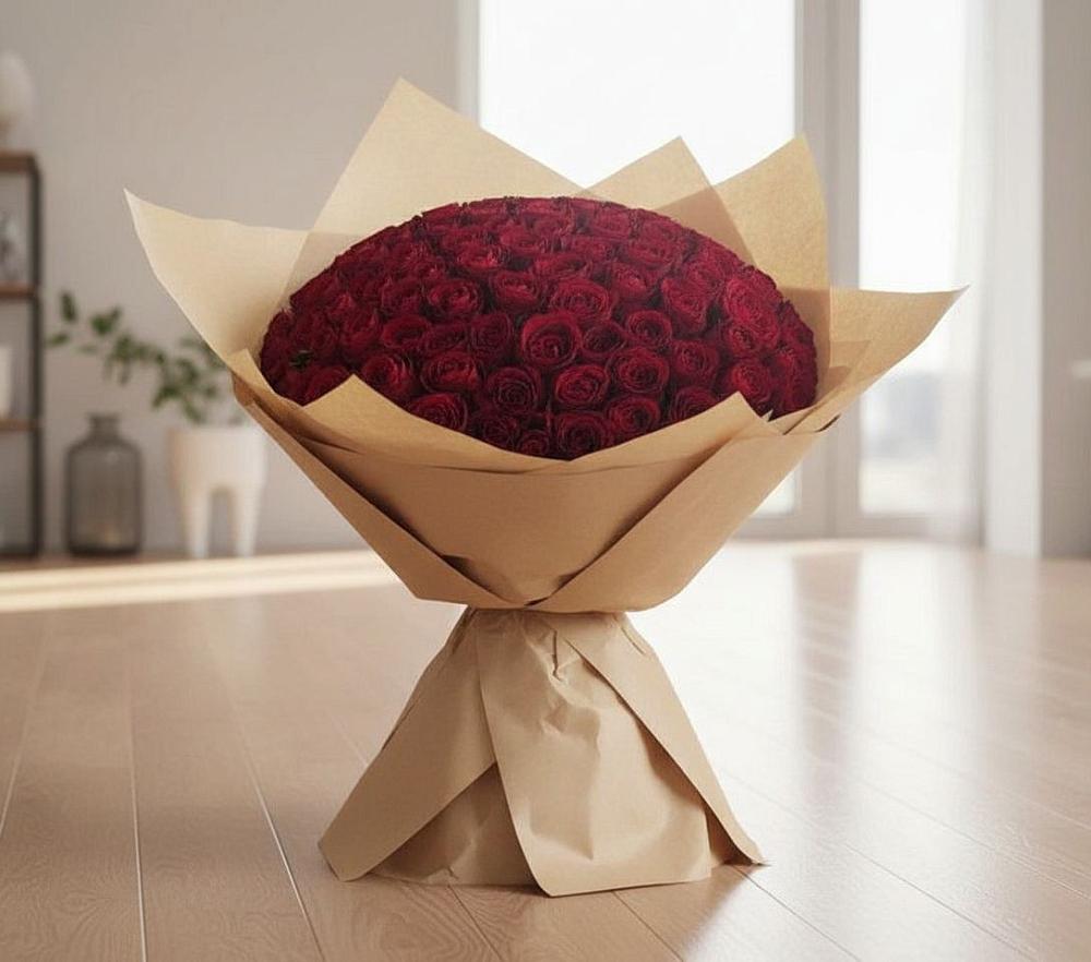 Букет 101 Красная роза в Тюменцево