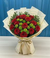 Букет цветов из:  Розы и Хризантемы в Тюменцево