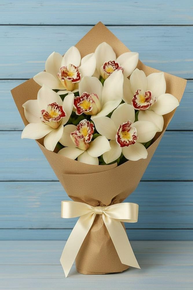 Букет цветов из: Орхидеи и Розы в Тюменцево