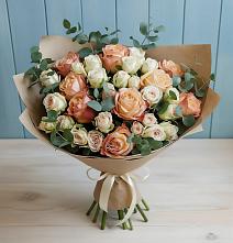 Букет цветов из:  Альстромерии и Розы #REPLACE_PRED# Тюменцево