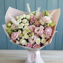 Букет цветов из:  Альстромерии и Розы #REPLACE_PRED# Тюменцево