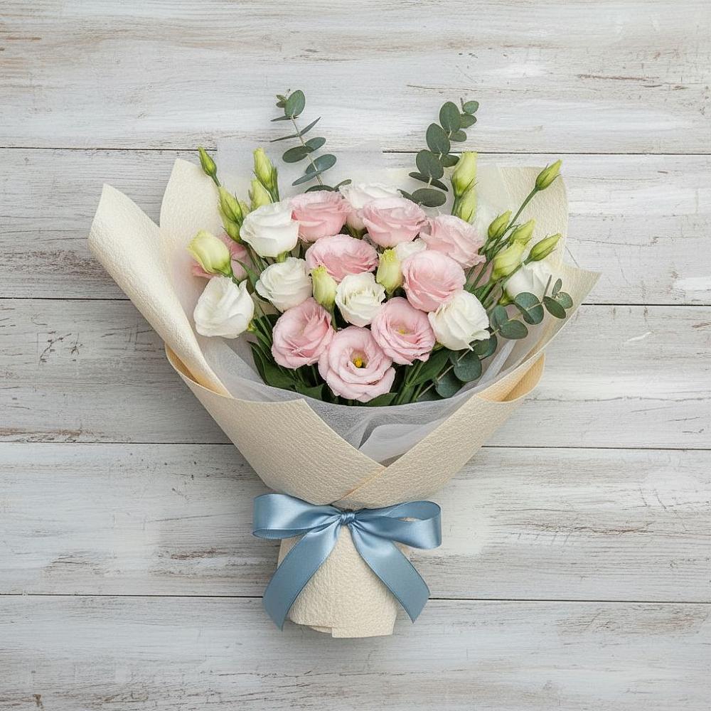 Букет цветов из: Лизиантусы в Тюменцево